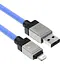 Кабель усиленный Baseus CoolPlay USB - Lightning 1 метр (CAKW000403) голубой - миниатюра 1