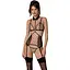 Корсет с открытой грудью Passion DOMINICA CORSet L/XL beige пажи для чулок стринги - миниатюра 1