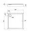 Душевой поддон Qtap Tern 308812C 80x80x12 см + сифон Белый - миниатюра 2