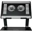 Охлаждающая подставка для ноутбука до 15.6 дюймов OfficePro LS-122-B 2xfans Alloy Aluminum Black - миниатюра 2