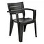 Стул садовый пластиковый Bica Emma графит - миниатюра 1