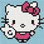 Алмазна мозаїка міні Хеллоу Кітті Hello Kitty 10х10 см - мініатюра 1