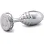 Металева анальна пробка Doxy Butt Plug Ribbed ребристий діаметр 3.3 см - мініатюра 2