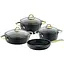 Набір каструль O.M.S. Collection 3019 Diamond Special Edition Black 7 предметів Чорний - мініатюра 1