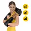 Накидка-масажер 4FIZJO Shiatsu Ultra+ для шиї та спини, акумуляторна 4FJ0566 Black/Gold (P-5907739319081) - мініатюра 4