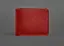 Кожаное портмоне 4.4 (с зажимом) красный краст - миниатюра 1