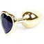 Анальна пробка Boss Of Toys Boss Series - Jewellery Gold Heart Plug Black S, BS6400038, Золотий / Чорний - мініатюра 1