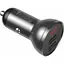 Автомобільний зарядний пристрій Baseus Digital Display Dual USB 4.8A 24W grey (CCBX-0G) - мініатюра 2