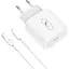 Зарядний пристрій Sky Dolphin SC38T White та кабель Lightning - мініатюра 1
