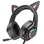 Игровые наушники с ушками Hoco W107 розовый - миниатюра 2