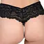 Сексуальные женские трусики Art of Sex Fabiana с жемчугом, черные, размер XS-M - миниатюра 3