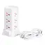 Сетевой фильтр-удлинитель Yiwu HP-5-7MF TOWER B23 4,8 м 9 розеток 3USB + 1PD и LED-лампа белый  - миниатюра 6