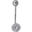 Срібна сережка для пірсингу пупка Ірій. 6029 - мініатюра 1