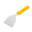 Шпатель скребок лопатка для теста из нержавеющей стали с пластиковой ручкой 25 см, Kitchen Master Желтый 85762 - миниатюра 5
