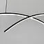 Видовжена чорна люстра із двома дугами у корпусі 120 см | Line F | Арт. MJ155-1200L BK - мініатюра 4