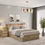 Ліжко двоспальне MebelStar Адель з ящиками 140x200 см Дуб тахо (MBS-1425) - мініатюра 1