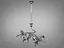 Підвісна люстра з керамічними елементами, 6 ламп, хром - мініатюра 2