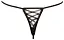 Трусики-стрінги String Rose Crotchless M/L чорний - мініатюра 5