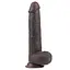 Фалоімітатор LoveToy Sliding Skin з подвійного матеріалу 23 см коричневий - мініатюра 18