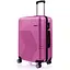 Валіза Середня (М) Полікарбонат На 4-х подвійних колесах 70л POLO ПК014-М Рожевий - мініатюра 1