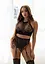 Комплект Leg Avenue Crop top and garter panty Black - мініатюра 7
