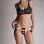 Труси для страпона Strap-On-Me Leatherette Harness Curious Holographic Rose Gold - мініатюра 4
