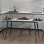 Стіл кухонний розкладний Данді на конусних ногах Ferrum-decor 75x120(160)x60 Чорний метал ДСП Бетон 16 мм (FRD-106769) - мініатюра 1