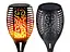 Садовый светильник Solar flame led light sensor activated 48см 600мАч Водонепроницаемый фонарь факел 2шт Black - миниатюра 8