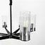 Люстра дизайнерская с прозрачными плафонами ABBY Line.F Количество ламп 8 - миниатюра 2