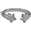 Срібне незамкнене кільце Qvaliz Зірки. 90101192 15,5 - мініатюра 1