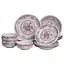 Столовый набор посуды тарелок 16 штук на 4 персоны Bissi фарфоровый Розовый Yiwu YY78-2A - миниатюра 1