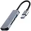 Хаб Usb Cablexpert UHB-U3P1U2P3-01, Grey, Usb 3.1 - 1xUsb 3.1 / 3xUsb 2.0, кабель 12 см, алюминиевый корпус - миниатюра 1