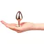 Металева анальна пробка Dorcel - Diamond Plug Rose Gold із прикрасою у вигляді кристалу M - мініатюра 3