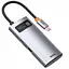 Usb-хаб Baseus Metal Gleam Series 4-in-1 Multifunctional Type-C Hub Docking Station Серый - миниатюра 1