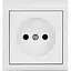 Розетка Ovivo Electric Nivo, одинарна, накладна, біла  - мініатюра 1
