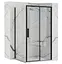 Душова кабіна Rea Rapid Slide 100x140 black REA-K6423 + REA-K6404, Чорний матовий, Універсальна, прозорий - мініатюра 1