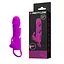 Насадка на пенис Pretty Love Vibrating Penis Sleeve 14 см фиолетовый - миниатюра 10