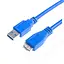 Кабель Prologix для зовнішніх жорстких дисків USB-A 3.0 для USB Micro-B 3 м, 5 Гбіт/с, синій (PR-USB-P-12-30-3m) - мініатюра 2
