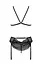 Комплект з відкритим доступом Passion DELIENA Set XXL/XXXL black ліф стрінги пояс для панчох - мініатюра 4