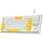 Клавіатура Aula F3032 Dark Yellow keys RGB White (6948391201757) - мініатюра 1