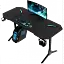 Геймерский компьютерный стол GT Racer T-1211, 120x60x73 Black (T-1211 (120x60x73) Black) - миниатюра 1