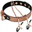 Нашийник із затискачами для сосків Liebe Seele Rose Gold Memory Collar With Nipple Clamps - мініатюра 1