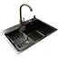 Комплект мойка + смеситель Romzha Arta U-600S BL(A) - миниатюра 3