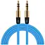 Кабель 3.5 мм 4С-шт. 3.5 мм 4С. Металл 2х7мм 1.1 м синий - миниатюра 1