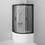 Душевая кабина Am.Pm Gem 90x90 см без поддона black W90UG-401A090BT, Черная, Универсальная, прозрачная, черная - миниатюра 4