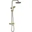 Душова система VBI Milano brushed gold з термостатом і виливом VBI-050111BG, Золотий - мініатюра 1