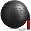 Фитбол массажный Hop-Sport 65см черный + насос - миниатюра 7