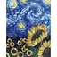  Алмазна мозаїка Strateg Соняшники в стилі Ван Гога 40х50 см без підрамника (JSFH85877) - мініатюра 1