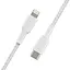 Кабель Belkin USB-С - Lightning, BRAIDED[2m, white] - миниатюра 3