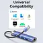 Хаб USB 3.0 -->3xUSB 3.0/RJ45/USB-C Hub Blue Aluminum Alloy 5-in-1 Vention - мініатюра 5